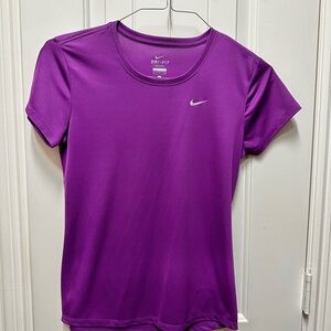 Nike Women's Short Sleeve Purple Tee Dri-fit